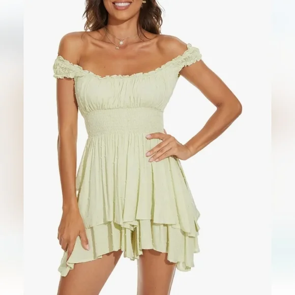 FOROLAV Ruffle Flowy Romper Dress - Picture 3 of 13